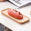 HOMKULA Rubber Wood Serving Platters and Trays - 14" x
