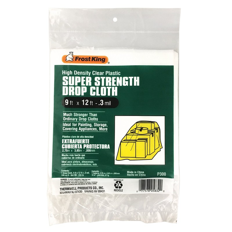 Frost King P300 Super Strength High Density Drop Cloths, 9'