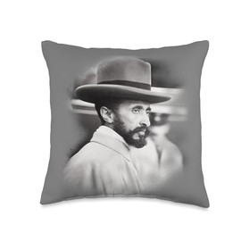 Selassie Ethiopian Emperor Haile Selassie Face Throw Pillow