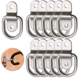 MITUKE D-Ring Trailer Anchor Tie Down Ring Load Anchor Forged Lashing Ring Corrosion Resistant Durable Easy Installation [Pack of 10]