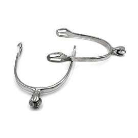 Equine Smile ES1048 ErgoSpur Radsporen horizontal UFO Rad Reitsporen Reiten Sporen Spur hochwertiger Edelstahl (Damen 25 mm)