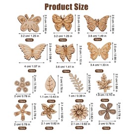 150 Stück Streudeko Holz, Holzblumen Deko Diy Dekoration, Holzkonfetti Zum Basteln, Holzblumen Zum Bemalen, Blumenschmuck Aus Holz Zum Malen Für Christbaumschmuck, Kunsthandwerk