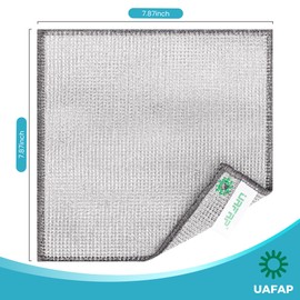 UAFAP 24 PCS Non Scratch Wire Dishcloth, Cleans Fast Without Scratching, Stands Up to Stuck-on Grime, Multi-Surface Safe, Wire Dishwashing Rag Cleaning Power for Everyday Jobs 7.87“ x 7.87”