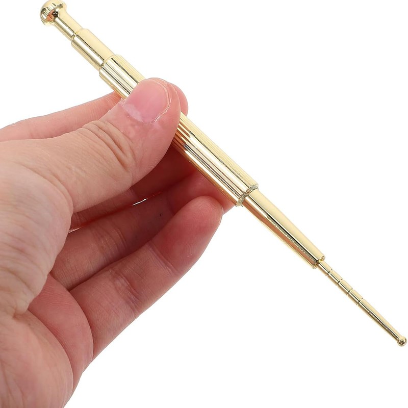 耳つぼ スティック フェイスマッサージ バネ式 真鍮製 マッサージ棒 筋膜リリース ツボ押し 全身に使用可能 軽量
