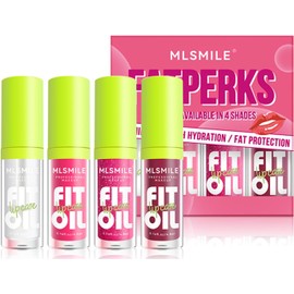 VolksRose Set De 4 Piezas De Aceite Labial Brillante, Aceite Hidratante Para Labios, Brillo Labial Para Mujeres, Niñas Y Adolescentes, Paquetes De Brillo Labial Voluminizador Con Color, Bálsamo Labial