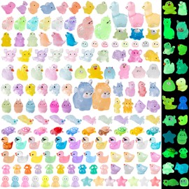 Luminous Mini Resin Animal Figurines 152 Pcs Glow in The Dark Miniature Figures Variety Pack to Hide for Potted Plants Garden Aquariums