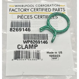 WP8269146 Dishwasher/Appliance Hose Clamp - New - 1 1/8" - Genuine OEM - AM 3-5-2 - EA241104