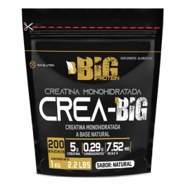 Creatina Monohidratada Bigg Prote 1 Kg 200 Servicios Sabores Sabor Natural