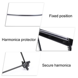 Harmonica Neck Rack Mount, Adjustable Neck Holder for 10 Holes Harmonica