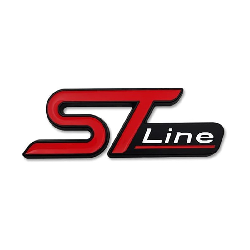 ST Line Emblem Metal Car Front Grille Decoration, Easy Installation,
