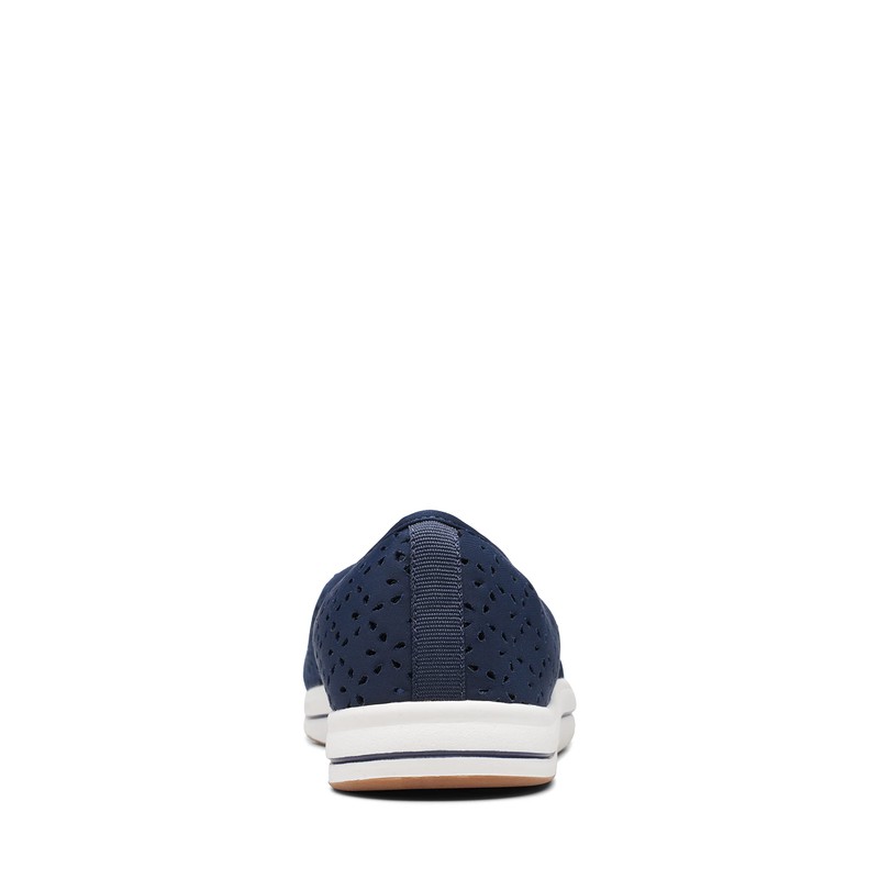 Clarks Breeze Emily Mocasín para Mujer, Azul Marino sintético, 12