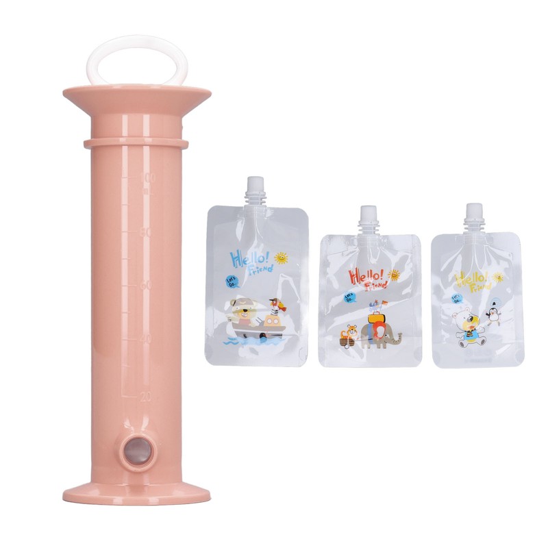 Toddler Reusable Fruit Puree Squeeze Filler Professional Ergonomic Baby Food