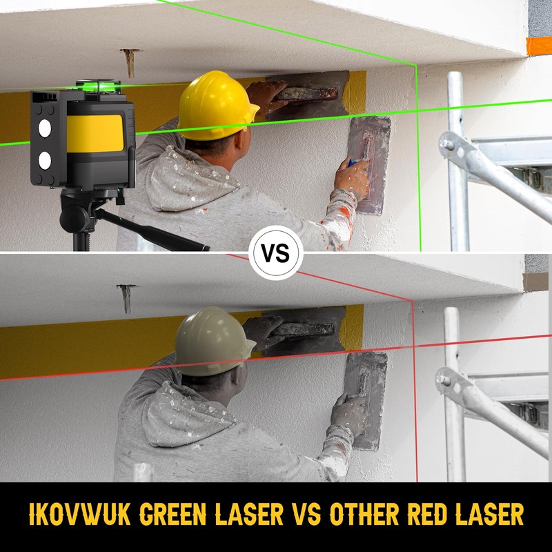 IKOVWUK 360° Self Leveling Laser Level, Green Cross Line Laser