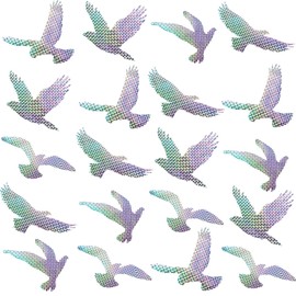 Anti-Collision Alert Stickers Alert Bird Window Clings Prevent People and Bird Strikes on Window Glass, 5 Styles (20)