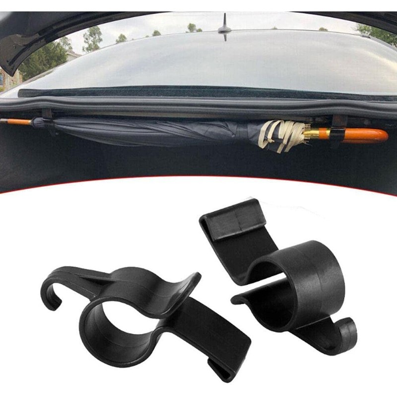 JJLFresheners 2 Pcs Car Umbrella Holder,Trunk Hooks Hanger Holder Clip,Universal