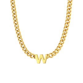 Initial Necklaces for Men Gold Mens Chain Mens Letter Necklace Gold Plated Chain