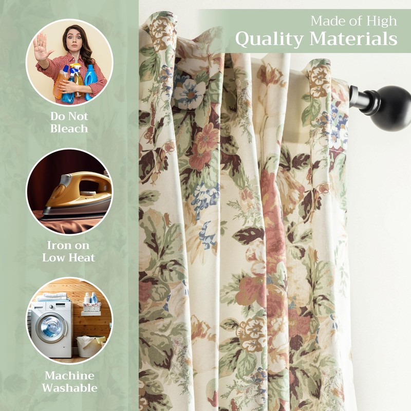 Maison d' Hermine Curtains for Living Room 100% Cotton 96