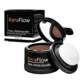 KeraFlow Roots Powder, Hair Concealer Hair Thickening, Hair Powder Against Grey Hairline and Light Hair, 4 g (Light Brown)
