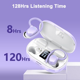 Bluetooth Headphones, In-Ear Headphones Wireless Bluetooth 5.3 with 128 Hours Deep Bass, Wireless Headphones Noise Cancelling Earbuds with 4 ENC Noise Cancelling Mic, IPX7 Waterproof Earphones, USB-C