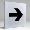 Türschilder24 Aluminium Dibond Door Sign 120 x 120 x 3