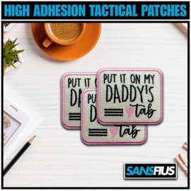 SANSFIUS Parche para colgar en la pestaña de mi papá, tamaño de papá de 3 pulgadas, parche para bordar para sombreros, ropa, mochilas, jeans, parches para coser, parches de tela, parches divertidos,
