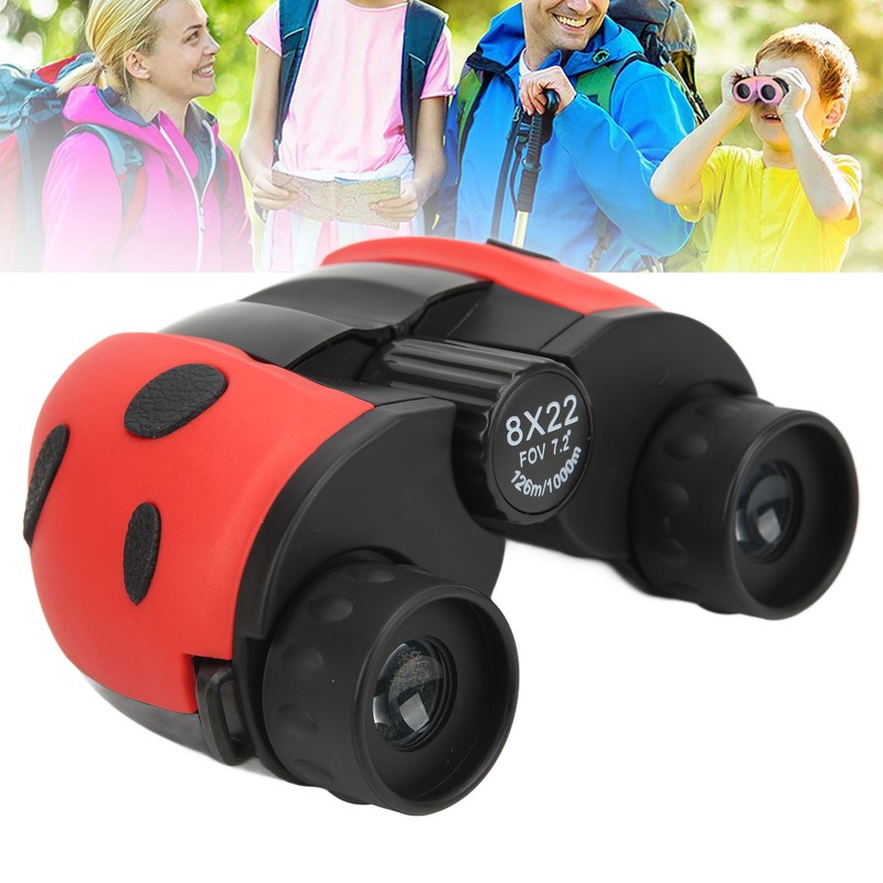 Kids Binoculars 8X Magnification Beatle Design Optical HD Glass Optical
