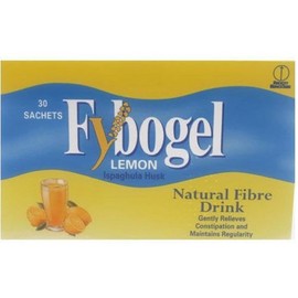 Fybogel Hi-Fiber Lemon Sachets for Constipation Relief, 30 Pack - Natural Digestive Support, Gentle Bowel Movement Aid, Easy-to-Use Fiber Supplement, Refreshing Citrus Flavor