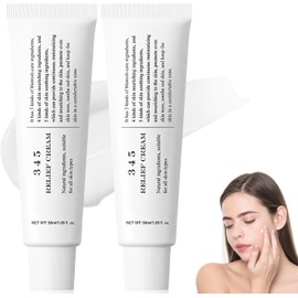 2PC 345 relief cream, Hidratante Calmante para El Rostro, Skincare Moisturizing, Reparadora de La Barrera Cutánea