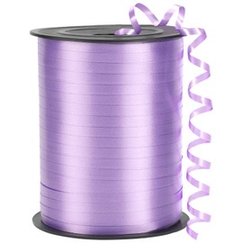 OMISELIO Purple Curling Ribbon - 500 Yard Lavender Curly Ribbon for Gift Wrapping, Balloons, Parties