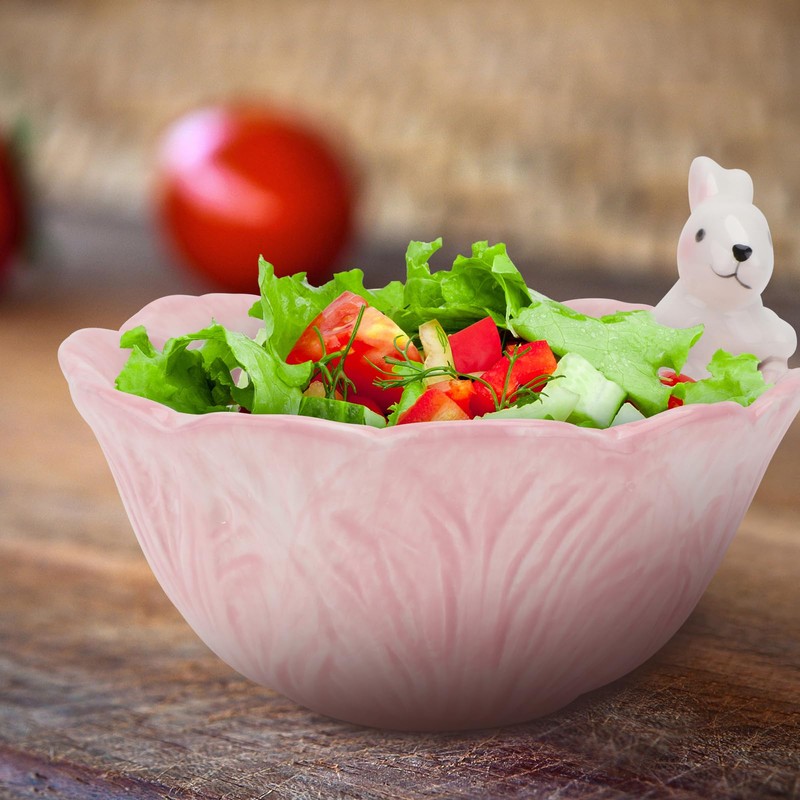 Holibanna Rabbit Bunny Ceramic Bowl Easter Fruit Bowls Easter Salad