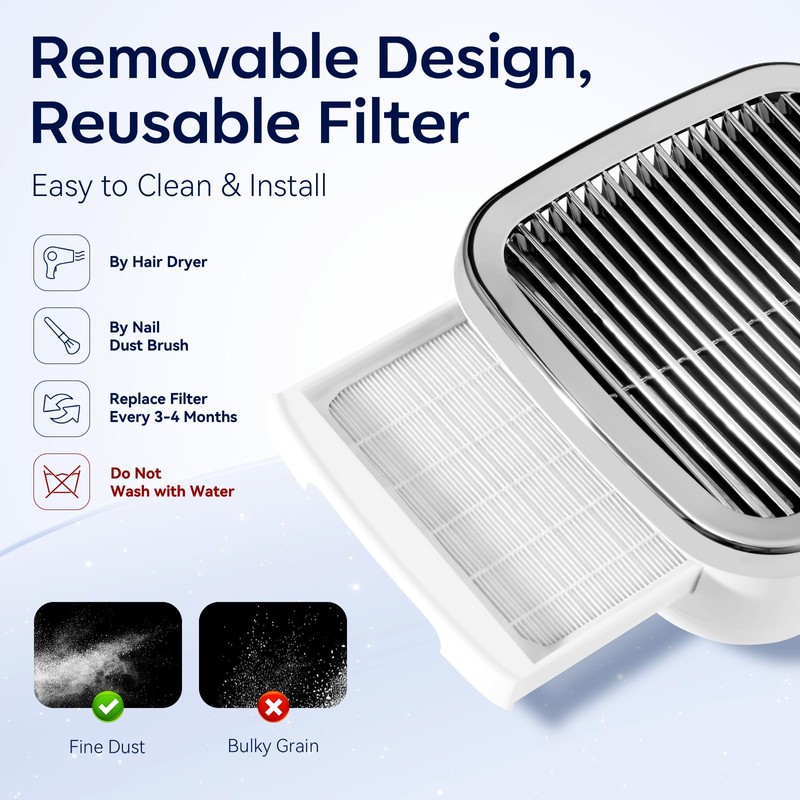 Makartt Nail Dust Collector: 60W Professional Nail Fan Dust Collector