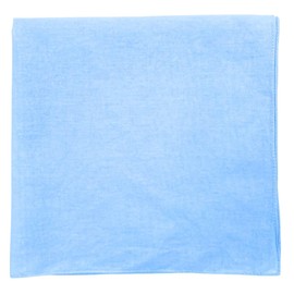 MDSTYLE 100% Cotton Solid Color Bandana for Men & Women 22" x 22" Handkerchief Headband Scarf (Light Blue)