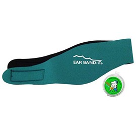 Ear Band-it Green Large Swimming Headband - Best Swimming Headband - Prevents Water Intrusion and Holds Ear Plugs Securely - Doctor Recommended - Safety Putty Buddies Ear Plugs - Invented by EAR and Throat Physician JAEBJL-T L-T