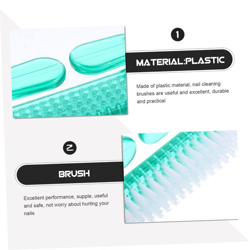 Mikinona 8pcs Fingernail Cleaning Brush Durable Nail Brushes for Manicure