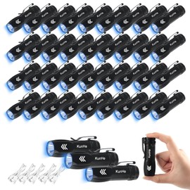 KunHe 40 Pack 365nm UV Flashlight Mini Rechargeable UV Light 3W for Pet Stain Detection Hotel Cleaning Resin Curing Gem & Scorpion Inspection Stocking Stuffers