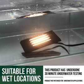 GKOLED 12V 3W Surface Mount Low Voltage LED Step Light with Horizontal Louvered Faceplate for Steps Decks Pathway Yard Stairs Fences, IP65 Rated for Outdoor Waterproof, for Wet Locations, 6 Packs