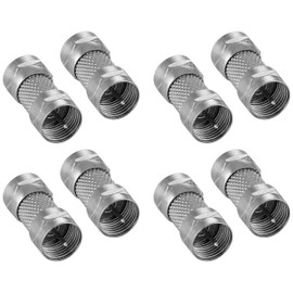 Poppstar 8x Sat Adapter F-connector (F-male to F-male), for coaxial cable - antenna cable, silver