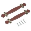 PATIKIL 5.7" Leather Drawer Pulls with Iron Sheet, 2 Pcs
