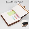 RETTACY Notebook, A5, Squared, Thick Grid, Leather Hardcover, 320 Pages,