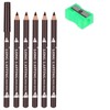 6Pcs Eyebrow Pencils for Women Wooden Hard-Core Eyebrow and Eyeliner