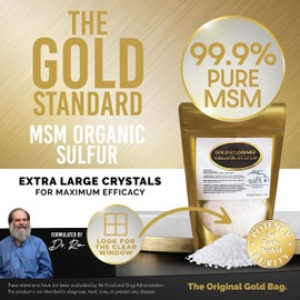 Gold Standard Organic Sulfur Crystals 2lb - 99.9% Pure MSM - High-Purity MSM Supplement Powder - Large Granular Flakes - 3rd Party Tested for Purity