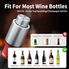 Wine Bottle Stoppers，2-in-1 Vacuum Wine Stopper，Stainless Steel Wine Savers, Reusable