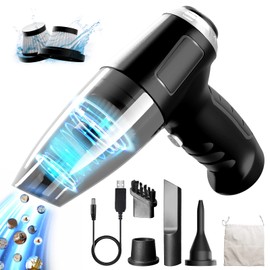 Jingyunali Kabelloser Handstaubsauger - handstaubsauger akku 8000PA, Tragbarer kabelloser Staubsauger für Autos, Geeignet für die Reinigung von Autos, Haus, Haustieren und Engen Räumen