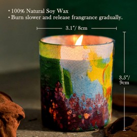 Luna cici Candle Scented Candles Gift for Women, Glass Jar Candle for Home Scented, 8oz Natural Soy Aromatherapy Decorative Candle for Wife Friends Spa Bath Yoga