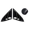 Black Racing Style Rear Side Window Louvers Air Vent Scoop
