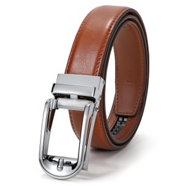 JASGOOD Kids Ratchet Leather Belt Boys Dress Belt for Formal and Casual Pants School Uniform