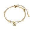 SBI Jewelry Dainty Gold W Letter Bracelet for Women Alphabet