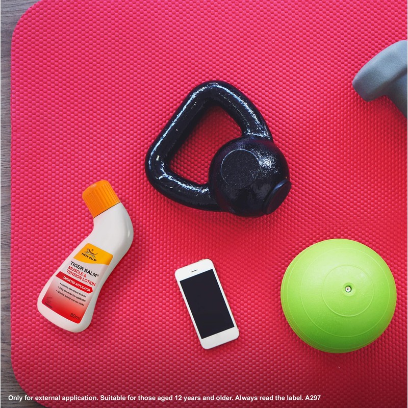 Tiger Balm Muscle and Tension Lotion with targeted applicator 80ml