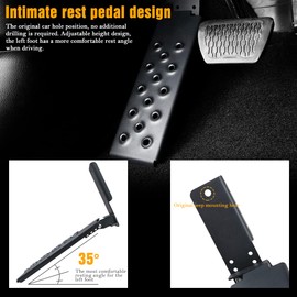 JROAD Driver Side Dead Pedal Left Side Foot Rest Kick Panel Compatible with Jeep Wrangler JL JLU 2018 2019 2020 2021 & Gladiator JT 2018-2021
