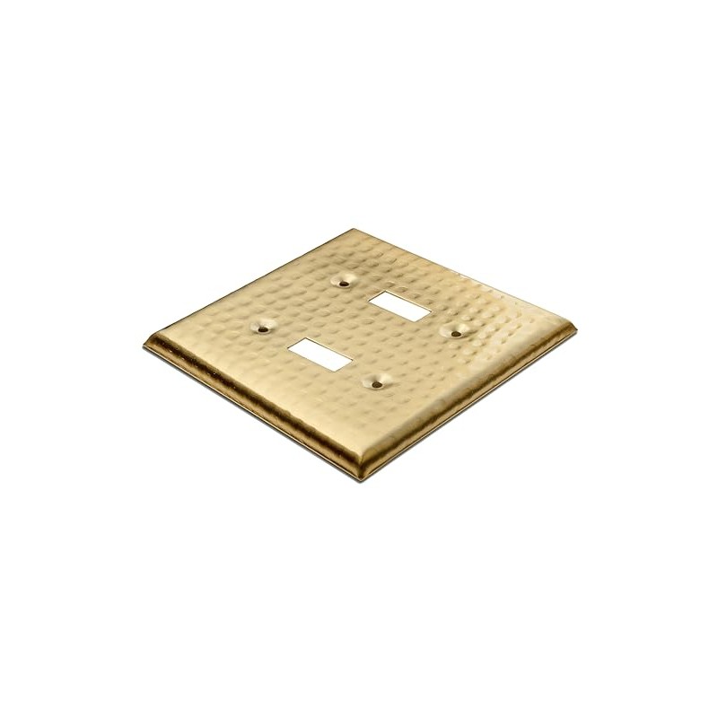 Monarch Abode Double Switch Hand Hammered Toggle Decorative Wall Plate